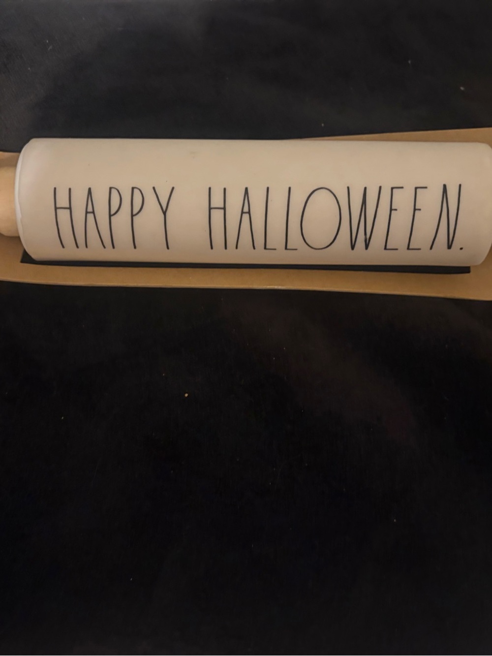 Rae Dunn White 'Happy Halloween' Rolling Pin